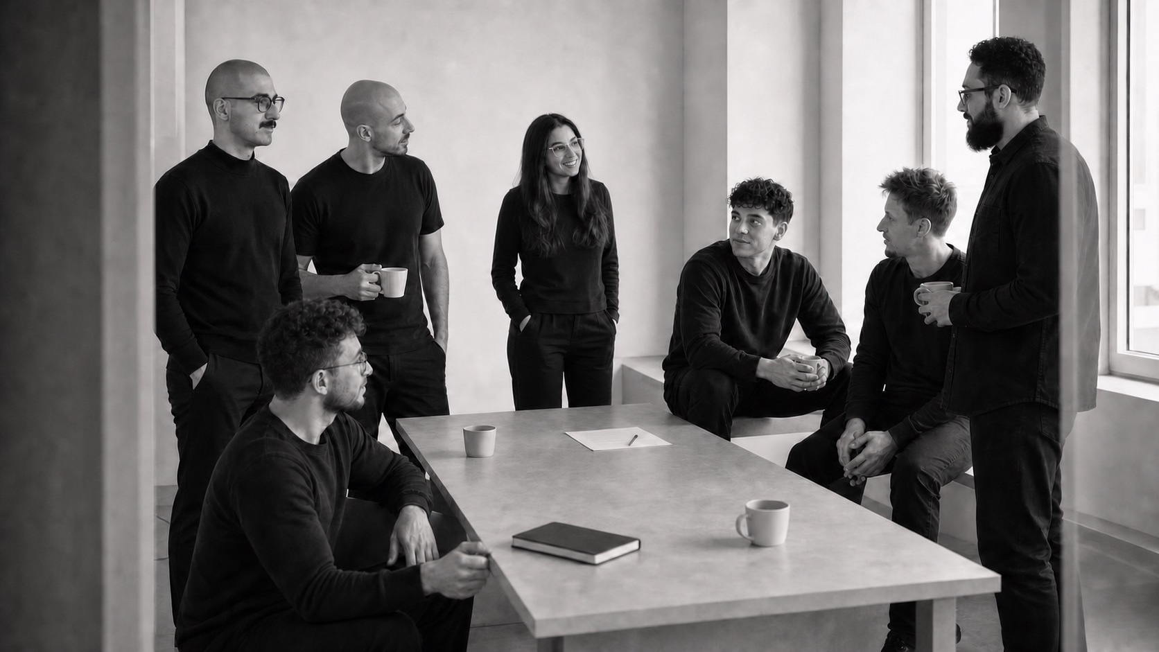 The Veren team together in the studio