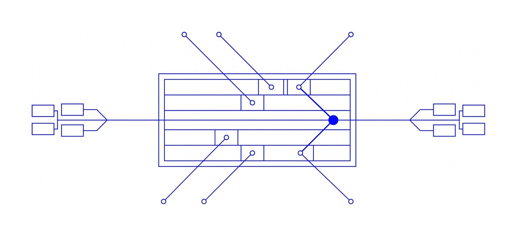 A product record whose fields each have one source, except one field that two systems both claim